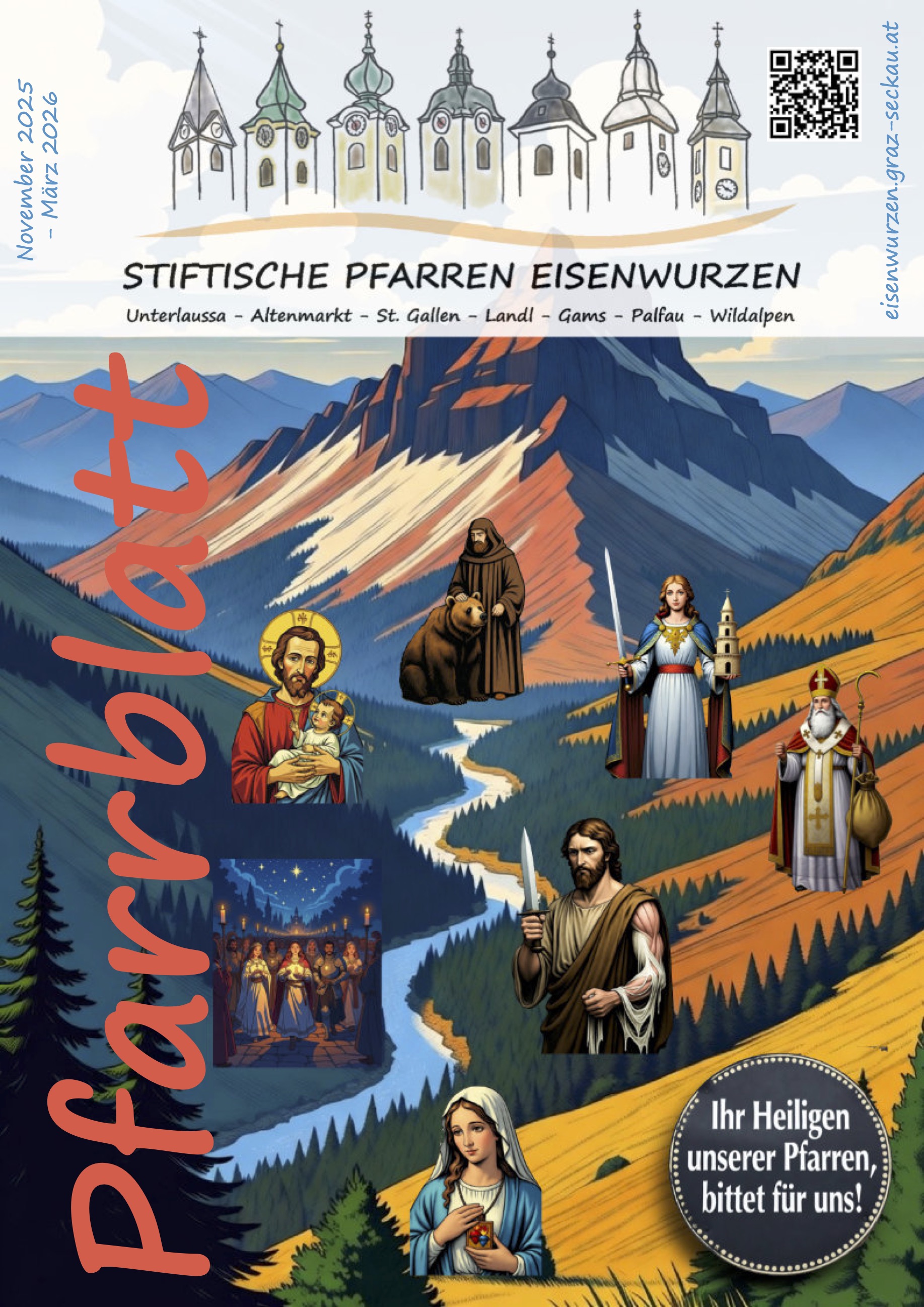 Stiftische Pfarren Eisenwurzen / Ulrich Diel OSB Pfarrblatt 2025-3